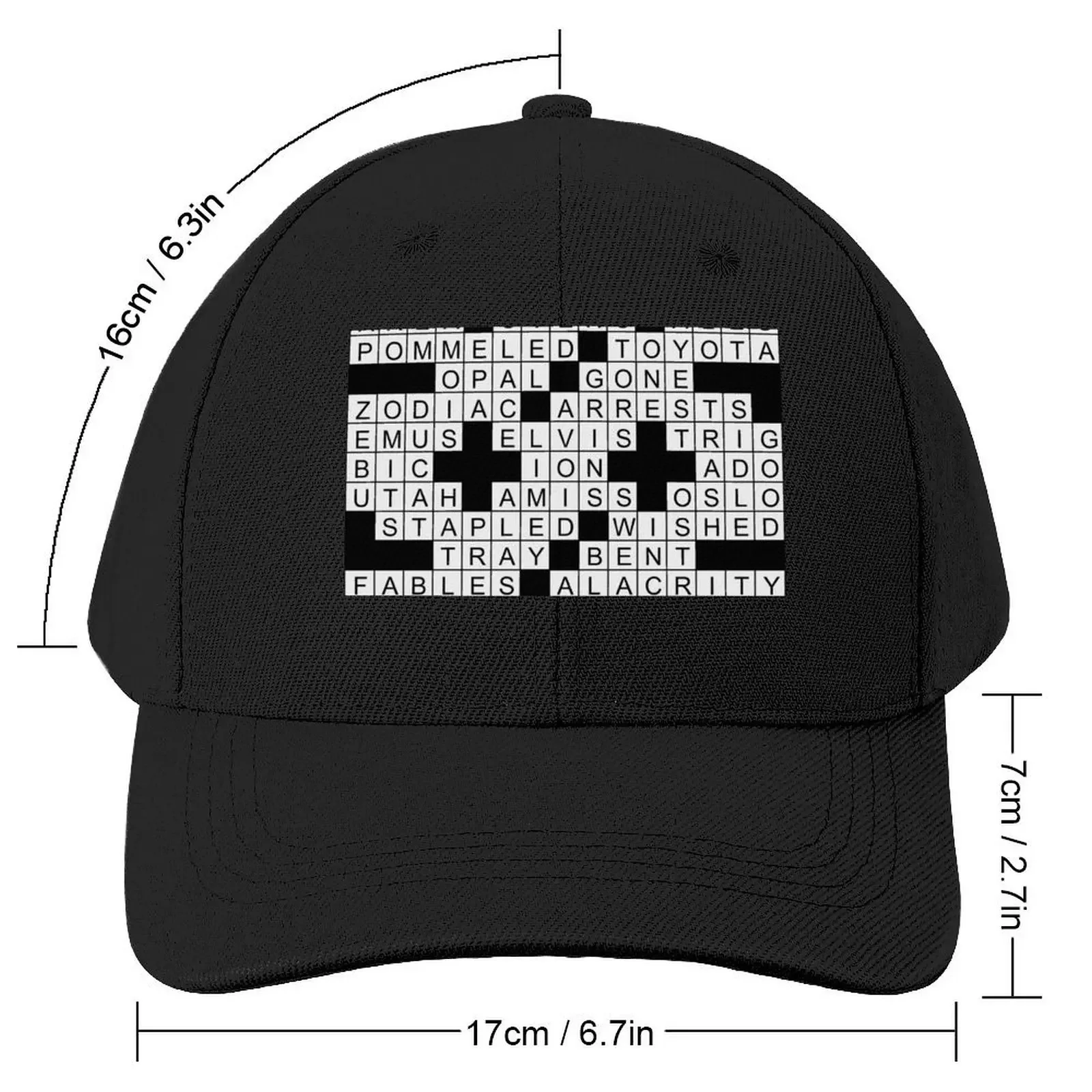 Crossword Puzzle Page with Solutions Baseball Cap Horse Hat Luxury Hat Golf Wear Fishing cap Men's Women's