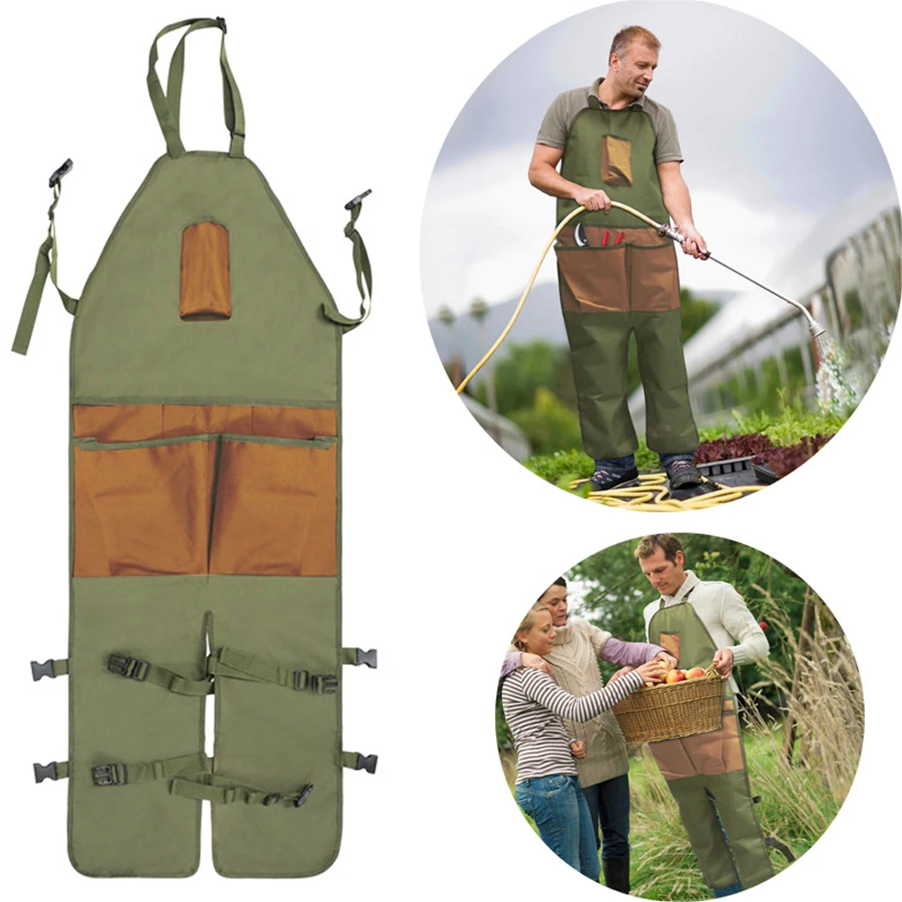 Adjustable Gardening Aprons Multi-pocket Apron for Men & Women, Work Apron with Tool Pockets, Oxford Cloth Apron for Home Garden