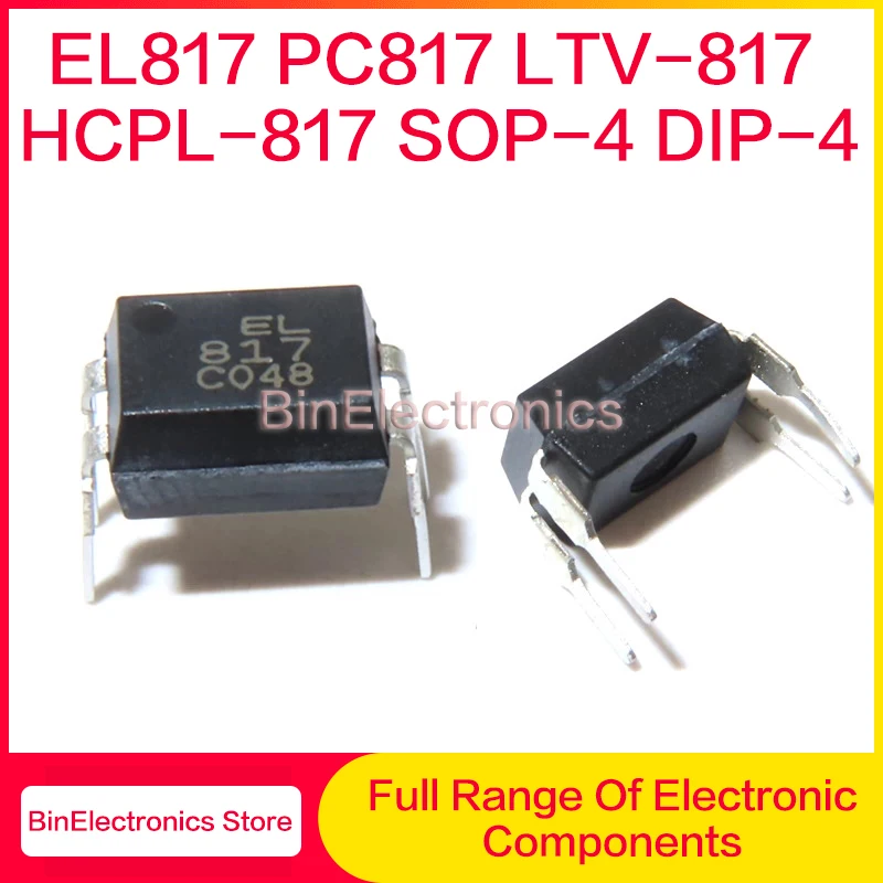 20Pcs/Lot EL817 EL817C PC817 LTV-817 HCPL-817 DIP-4 HCPL-817 HCPL-817-56BE A817V LTV-817C LTV817S-D 817C PC817C SOP-4Optocoupler