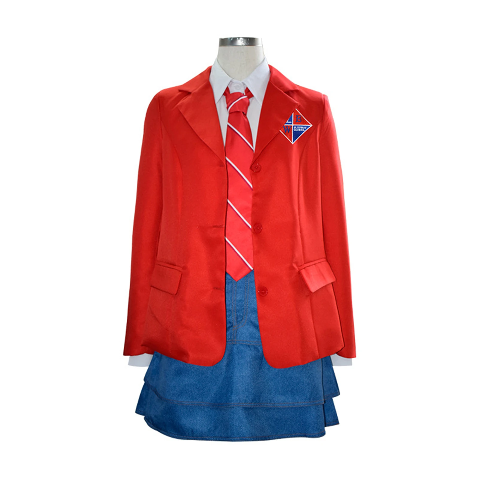 

Rebelde Cosplay Costume for Men Women Red High School Uniforms Suit Coat Shirt Necktie Sets Halloween Party Outfits