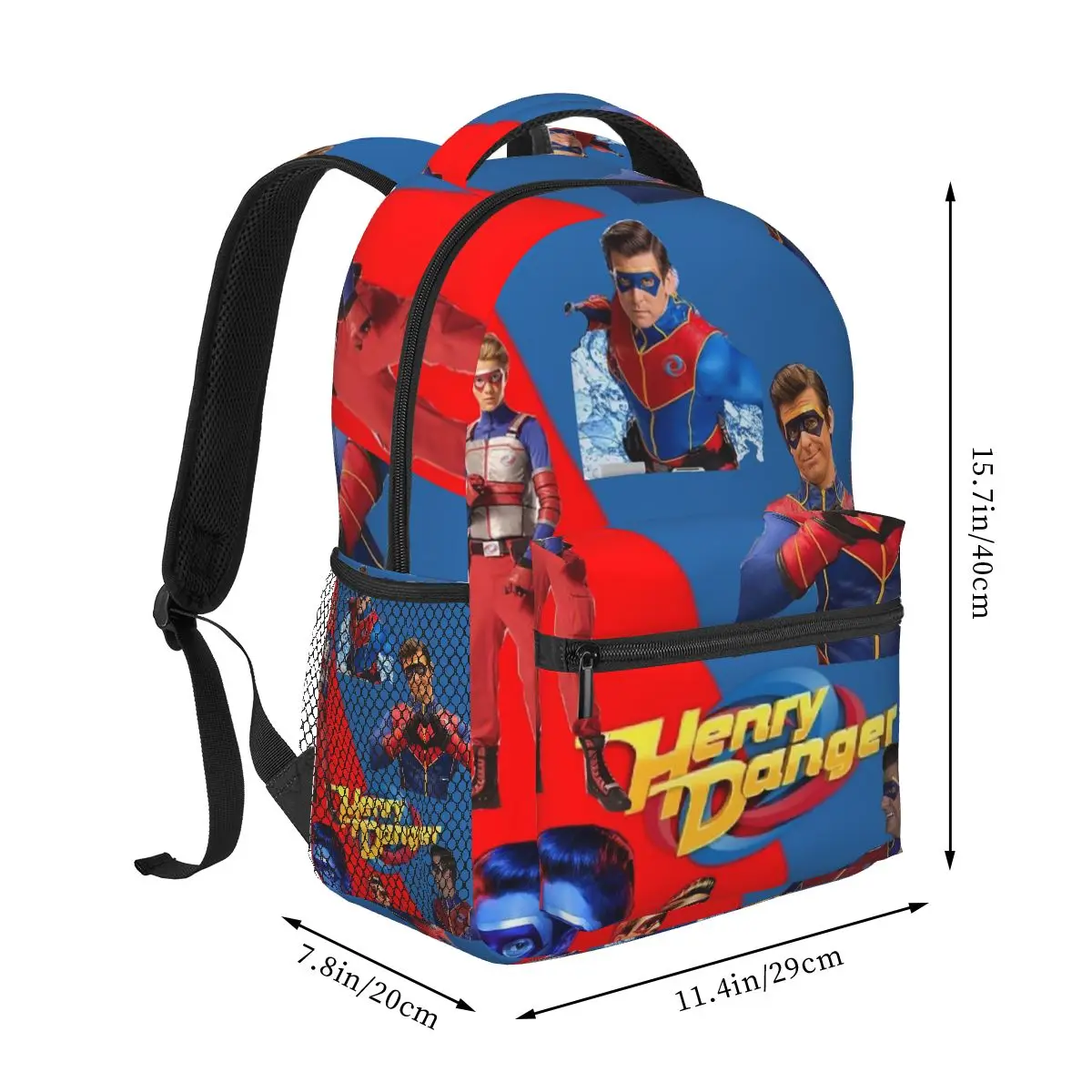 Henry Danger Backpacks Boys Girls Bookbag Students School Bags Cartoon Kids Rucksack Shoulder Bag Large Capacity