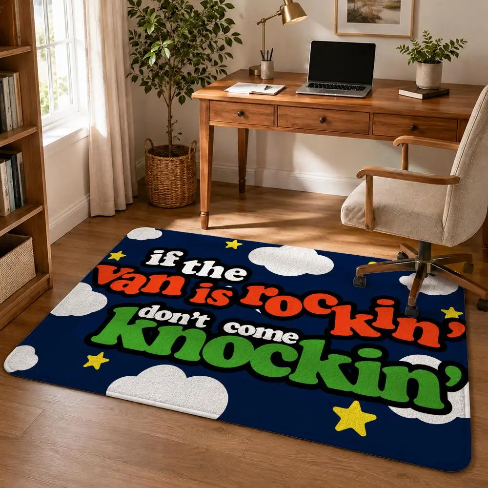 Please Do Not Knock Floor Mat Soft Flannel Rug Non Slip Washable Quick Dry Mat for Bathroom Bedroom Kitchen Home Decor