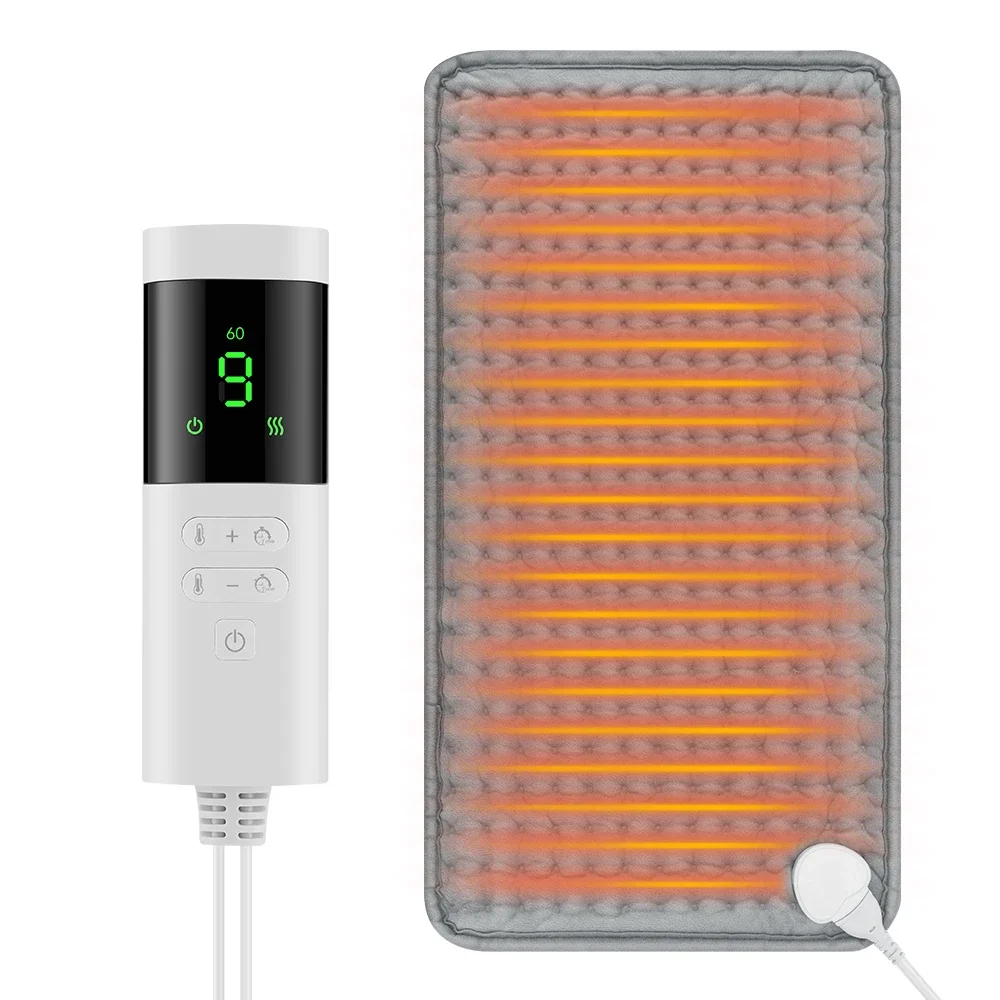 Almofada de aquecimento elétrico para animais de estimação, tapete térmico com 9 níveis de temperatura constante, 4 modos de temporizador, aquecimento corporal, tapete térmico para abdômen, mão