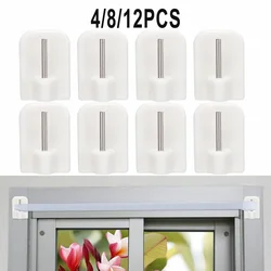 4/8/12pcs Curtain Hooks Self-adhesive Hooks Universal Hooks Household Small Brackets Curtains Household Product Strong Viscosity