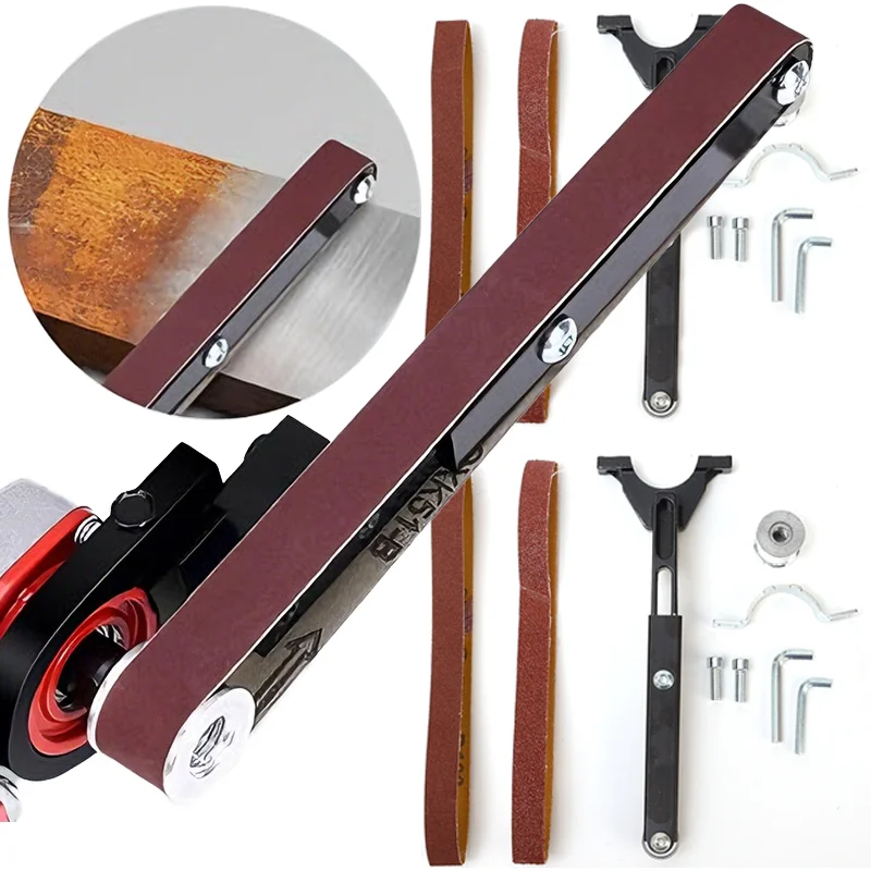 

DIY Low Noise Angle Grinder Belt Sander Conversion Set Sturdy Stainless Steel Stability Fits Polishing Angle Grinder Accessory