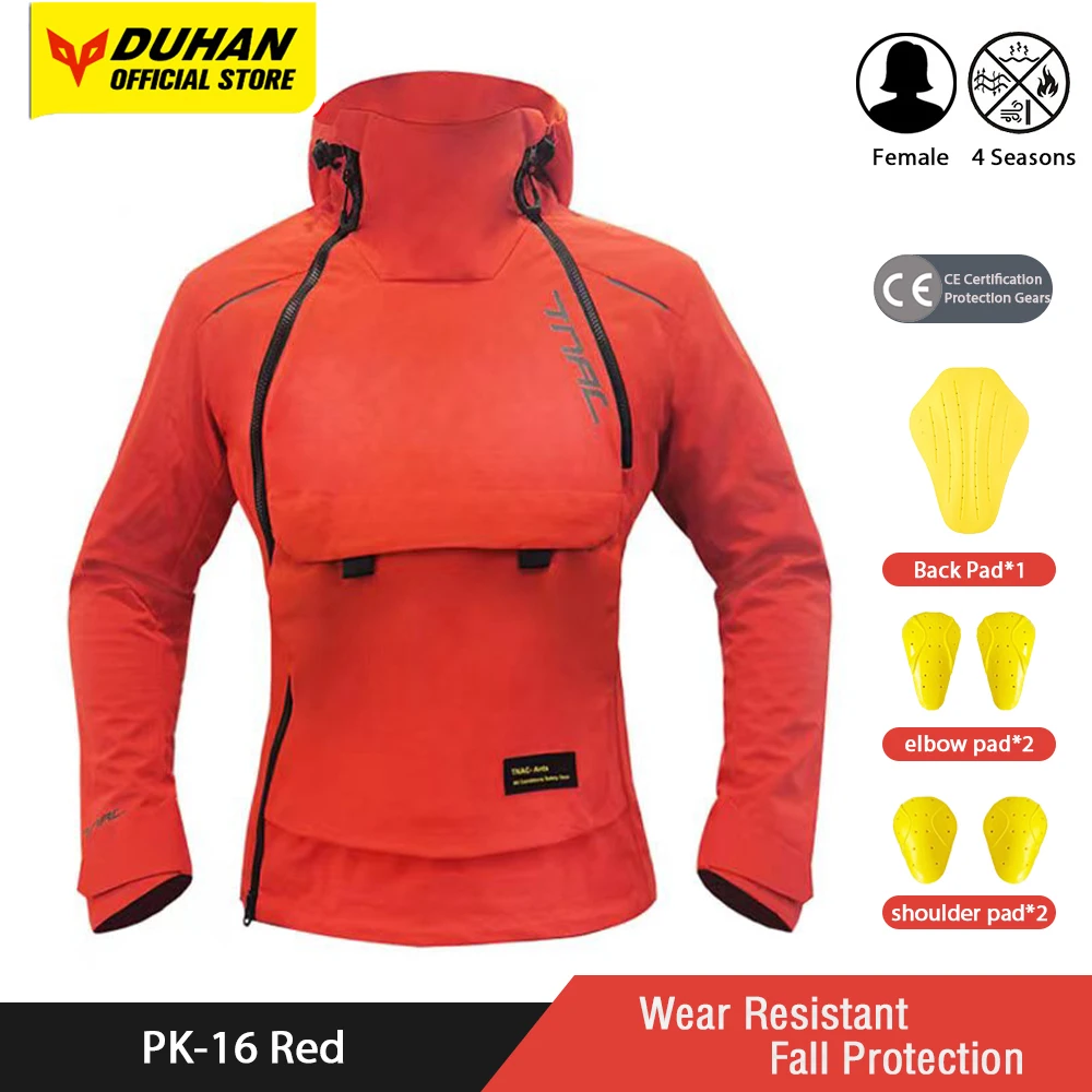 

Women Motorcycle Jacket Anti-fall Wear Resistant Motorbike Riding Jacket Men Reflective Motocross Clothes Four Season