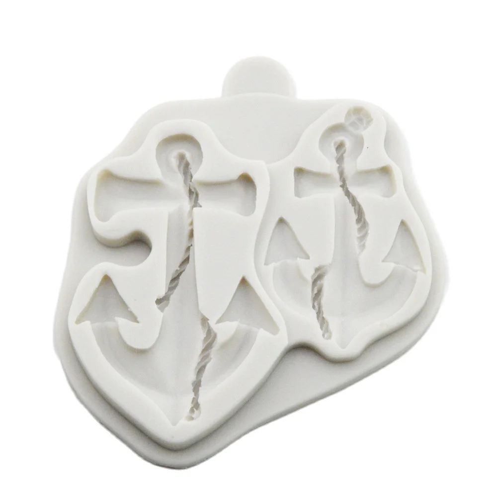 Pirate Anchor Rudder Silicone Mold Ship Rope Fondant Cake Sugarcraft Decorating DIY Tools Pastry Chocolate Cupcake Baking Moulds