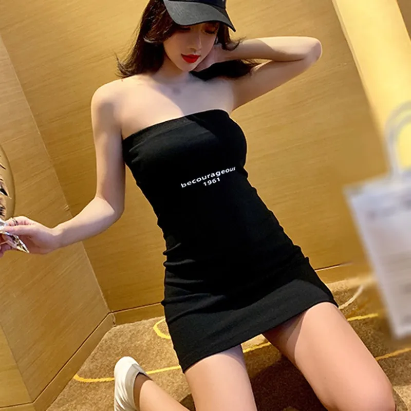 

Women Sexy Strapless Slim Dress Evening Party Strapless Clubwear Dress