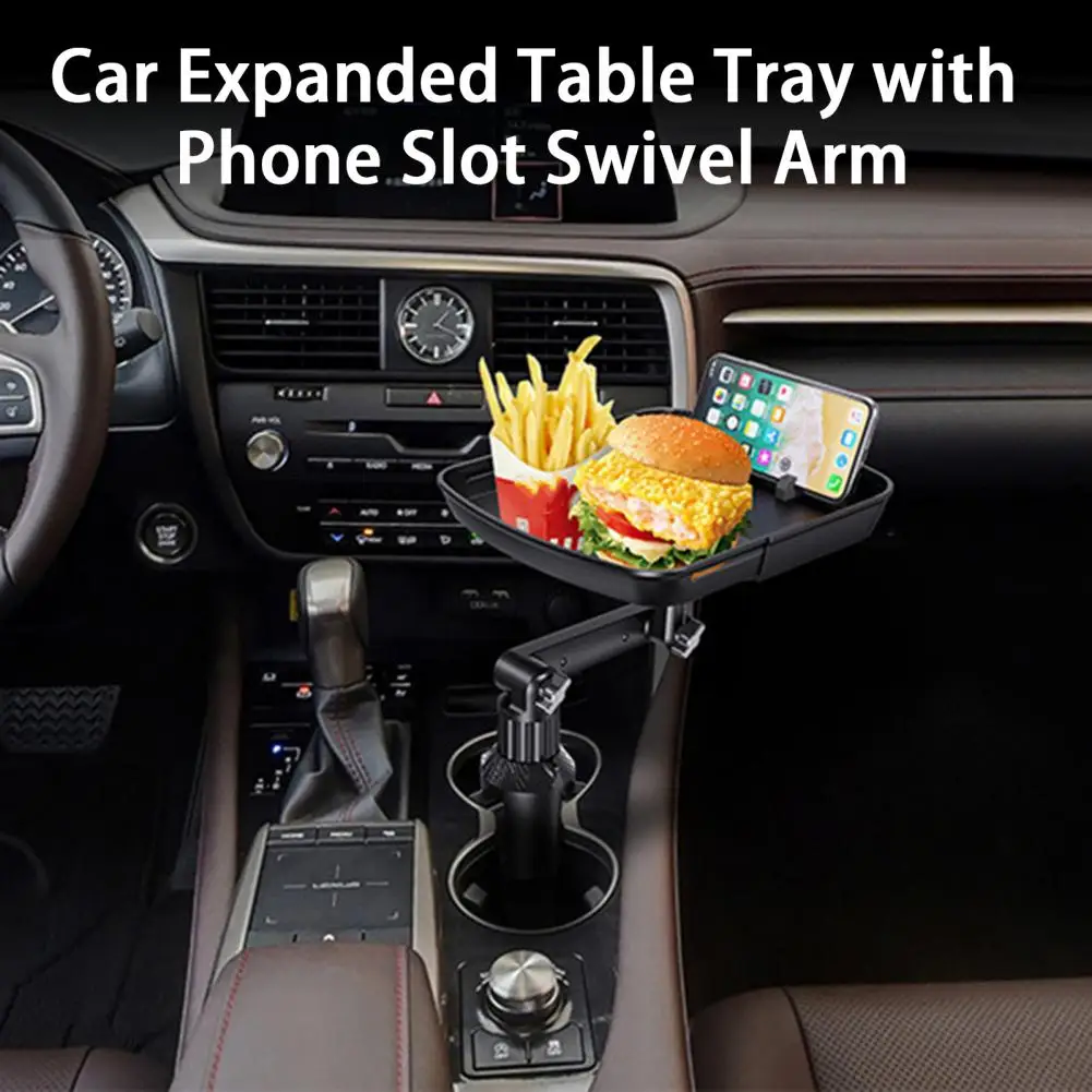 

Food Organizer Tray Useful High Stability ABS Car Food Swivel Tray Vehicle Organizer Car Accessories