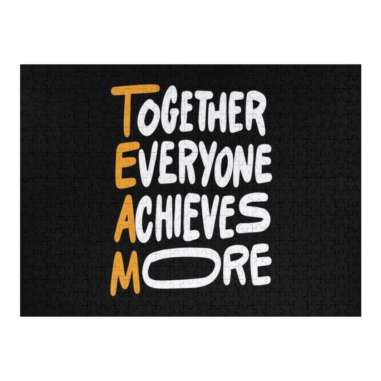 

Team Together Everyone Achieves More Inspirational Quotes Jigsaw Puzzle Personalized Child Gift Wooden Name Game Children Puzzle