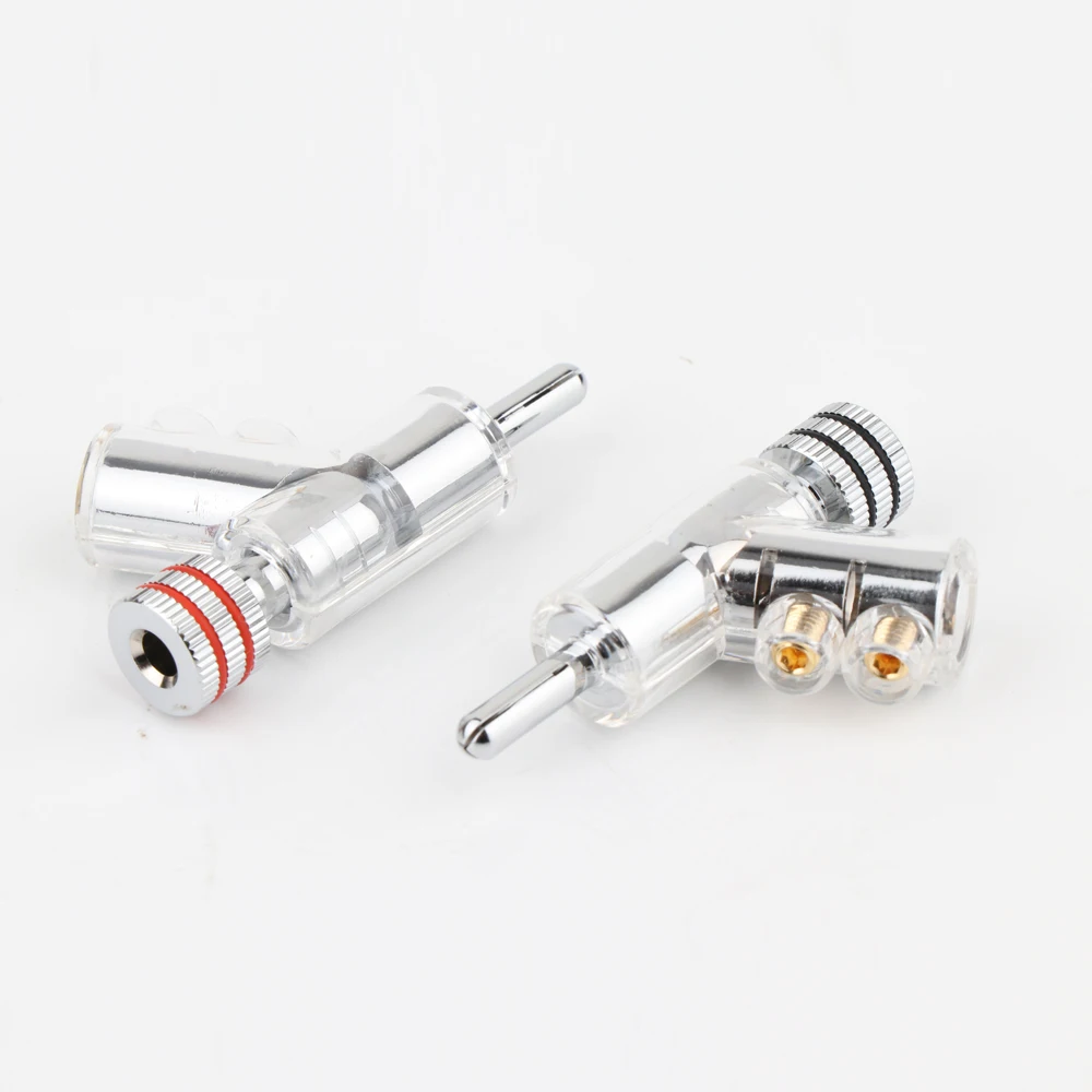 PUTEPINE Hifi Rhodium Plated Closed Screw Lock Speaker Cable Banana Plug Connector for DIY Speaker Wire Audio/Video Receiver