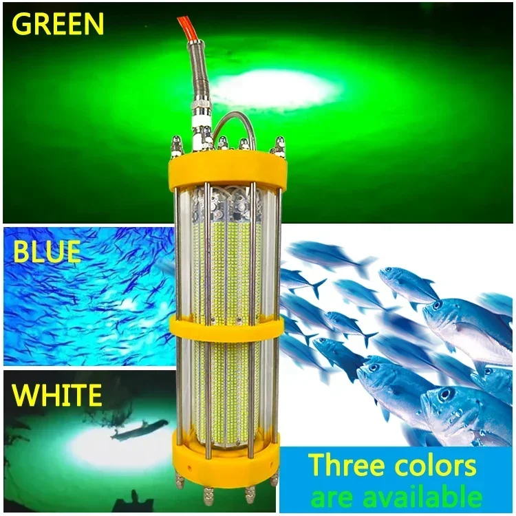 hot sale 3000w IP68 Green  AC 220V attracting Fishing Light led light water bright lumens fishing