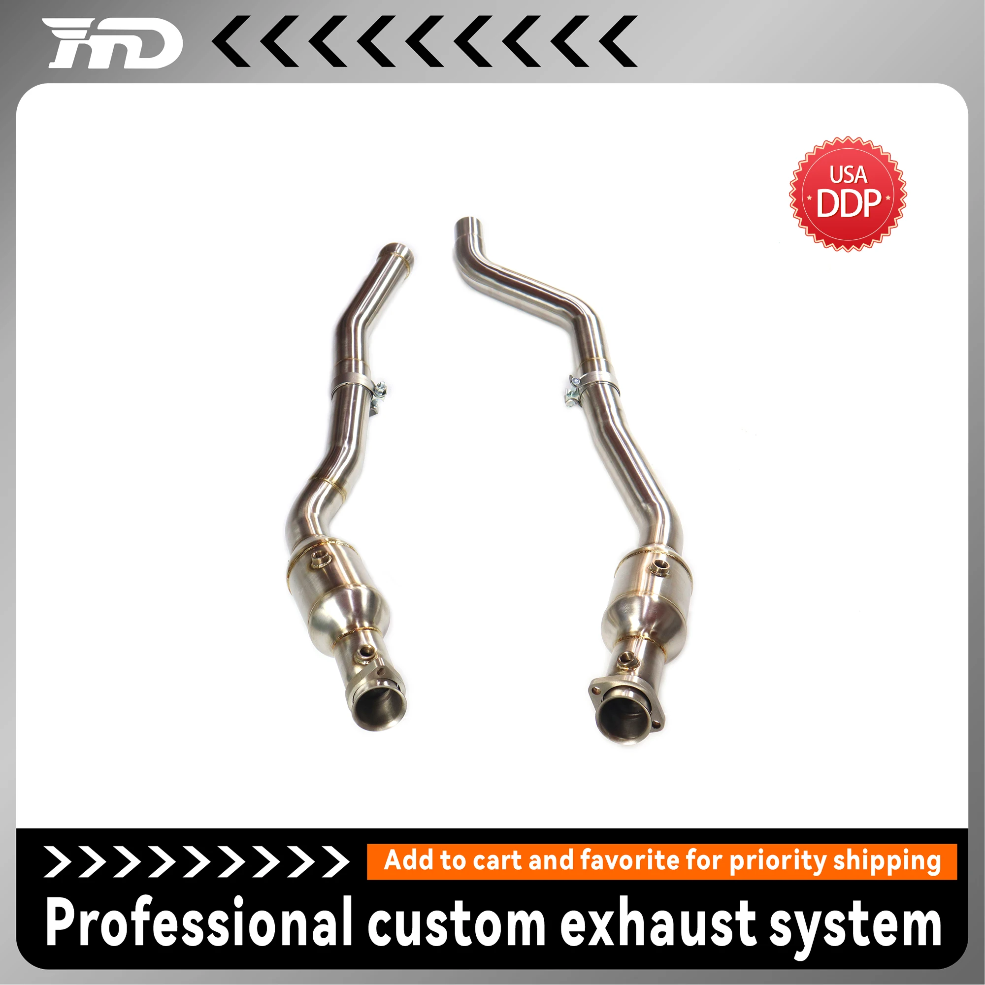 

Водосточная труба выхлопной системы из нержавеющей стали для Mercedes Benz ML63 W167 5.5T без теплового экрана HMD