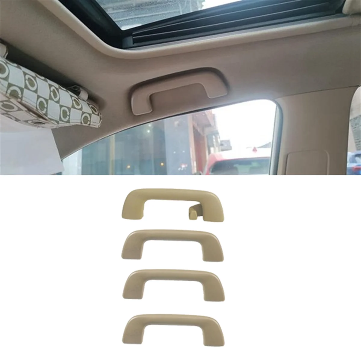 Auto Binnendak Armsteun Plafond Trekhendel Deurgreep met Haak 74610-52020 voor Beige
