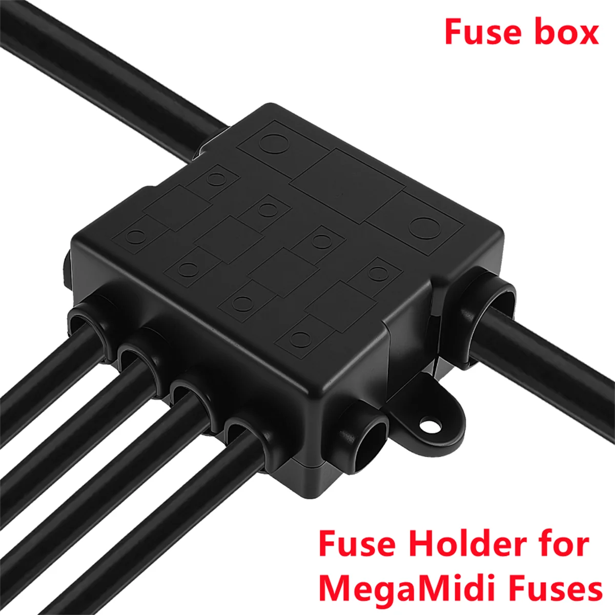 5 ways Fuse Box with Bus Bar HEAVY DUTY Power Distribution Fuse Box Block Mega & Midi Fuses Holder for Automotive Marine