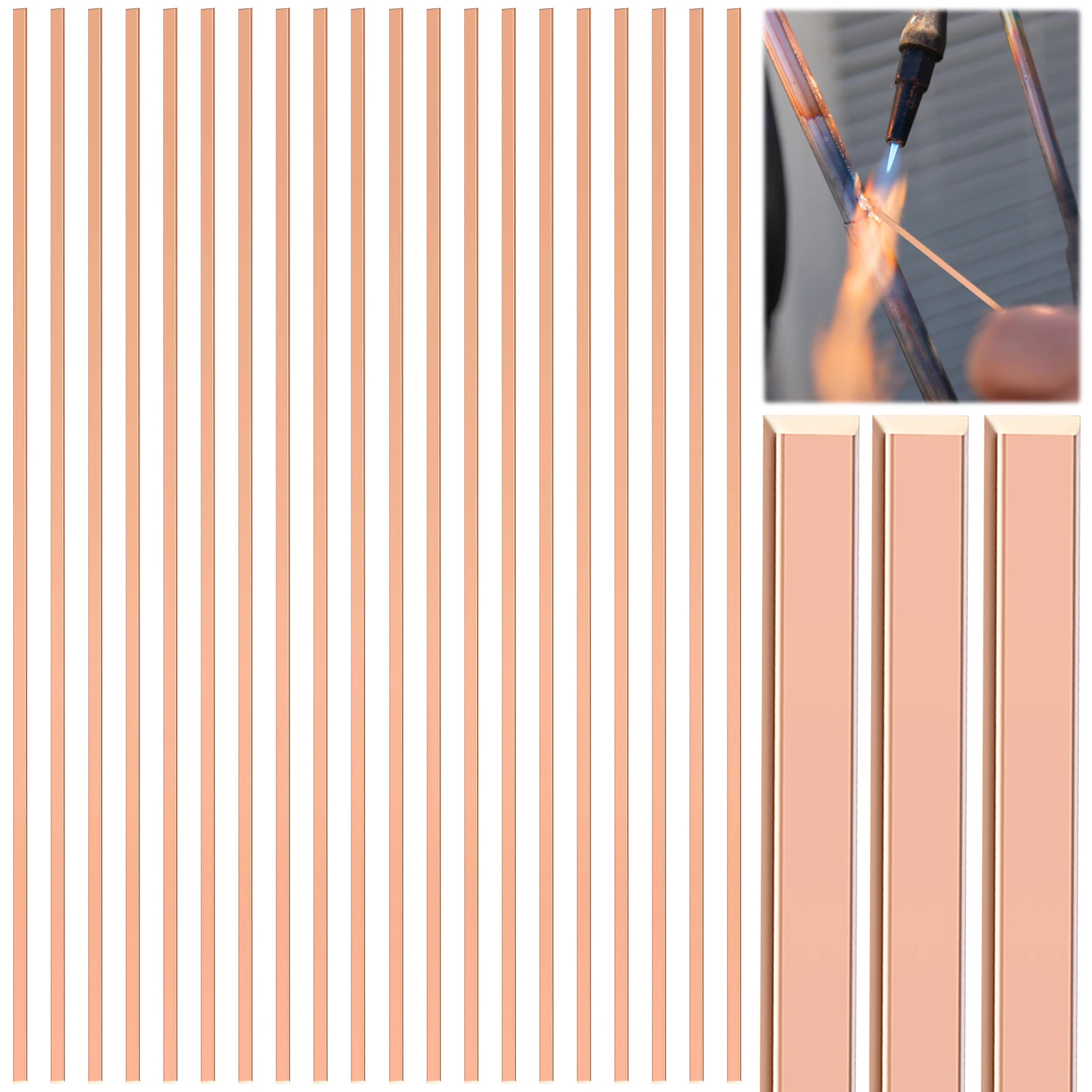 

20/50 шт. газовые паяльные стержни MAPP для ремонта медных труб в кондиционере и холодильнике, сварочные паяльные стержни из медного сплава