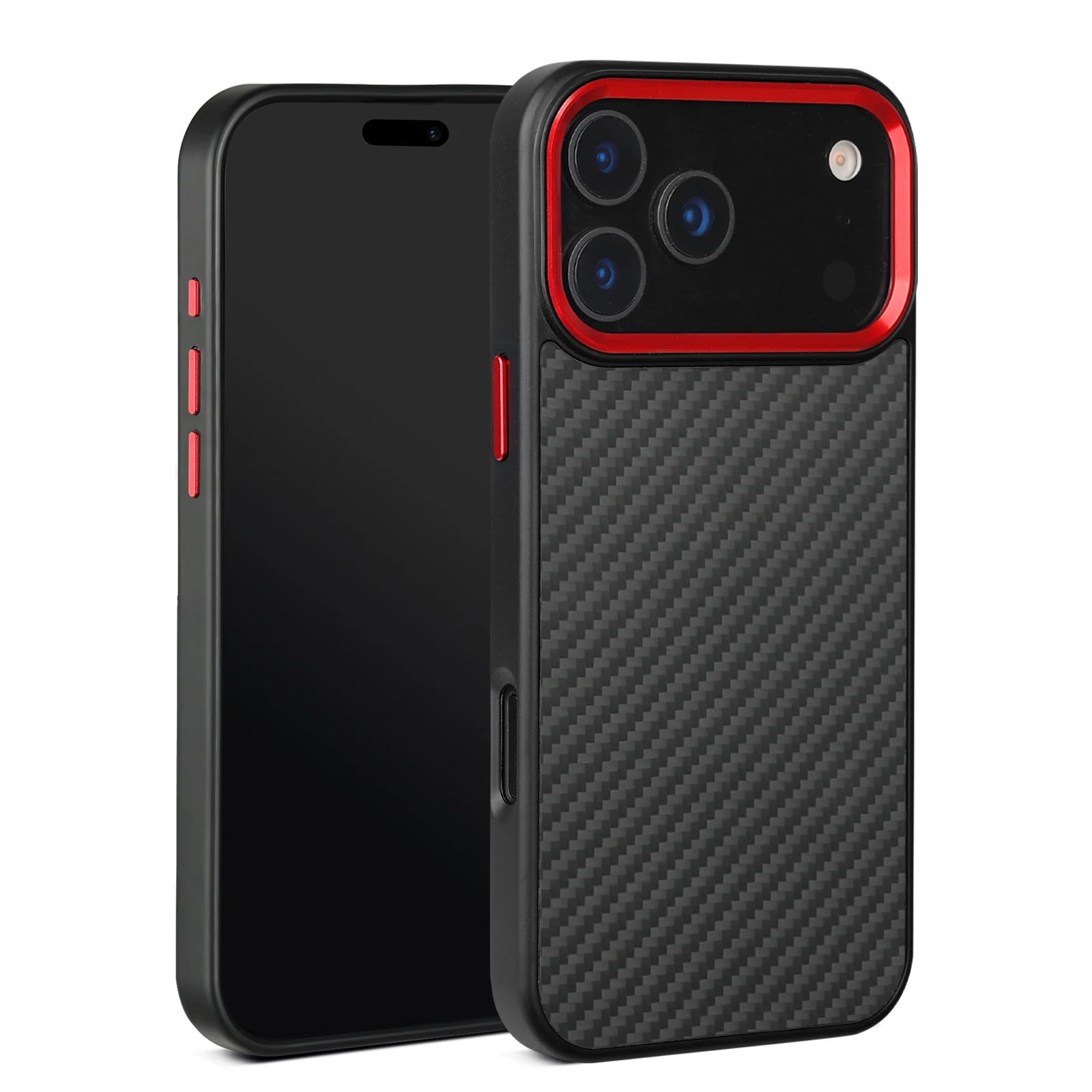 

With Metal Lens and Buttons Real Kevlar Aramid Fiber Magnetic Phone Case for iPhone 17 16 15 14 13 12 Pro Max 17Air with Magsafe