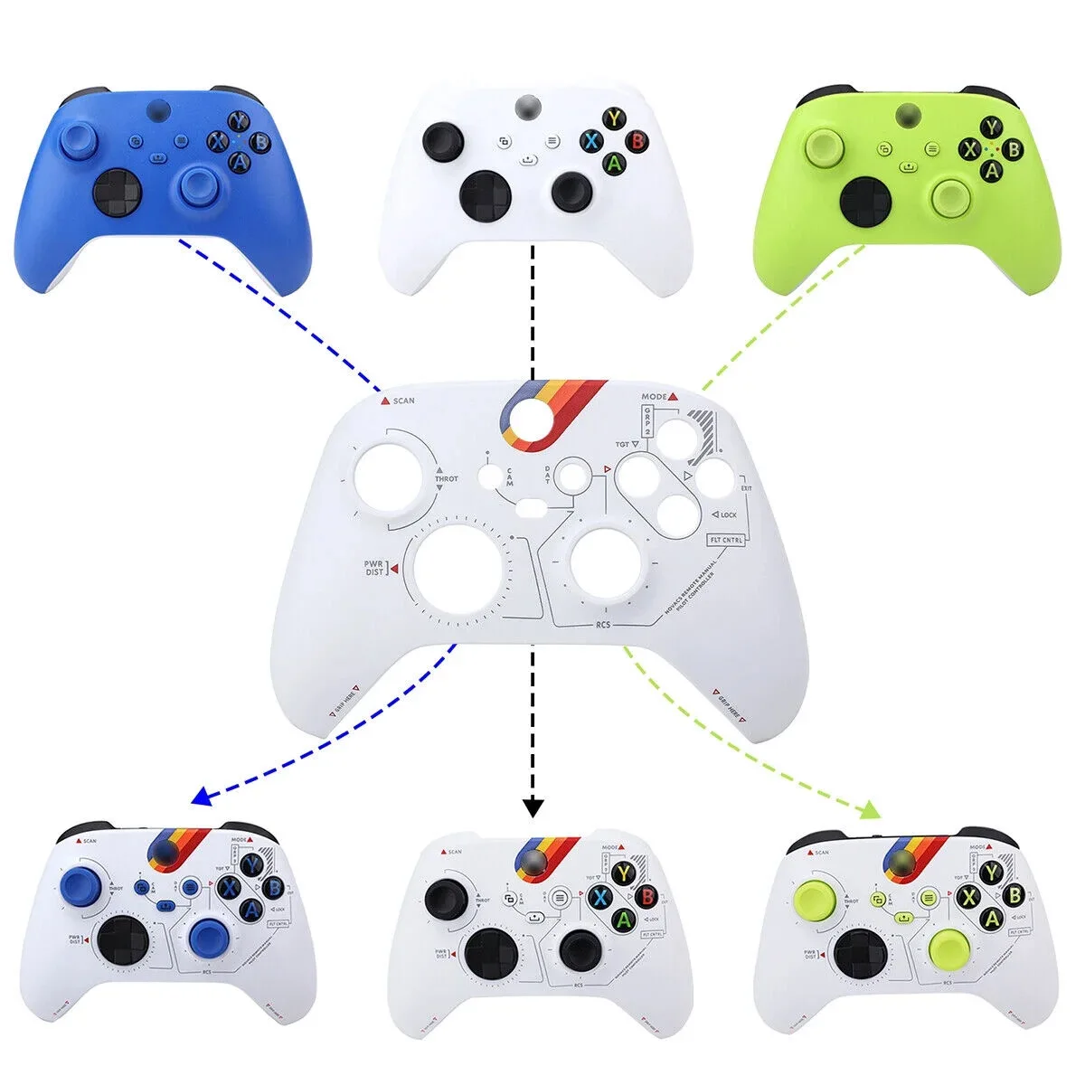 XBOX seria osłona wymienna z uchwytem Xbox gwiaździste niebo osłona klamki akcesoria zrób to sam z narzędzie do demontażu