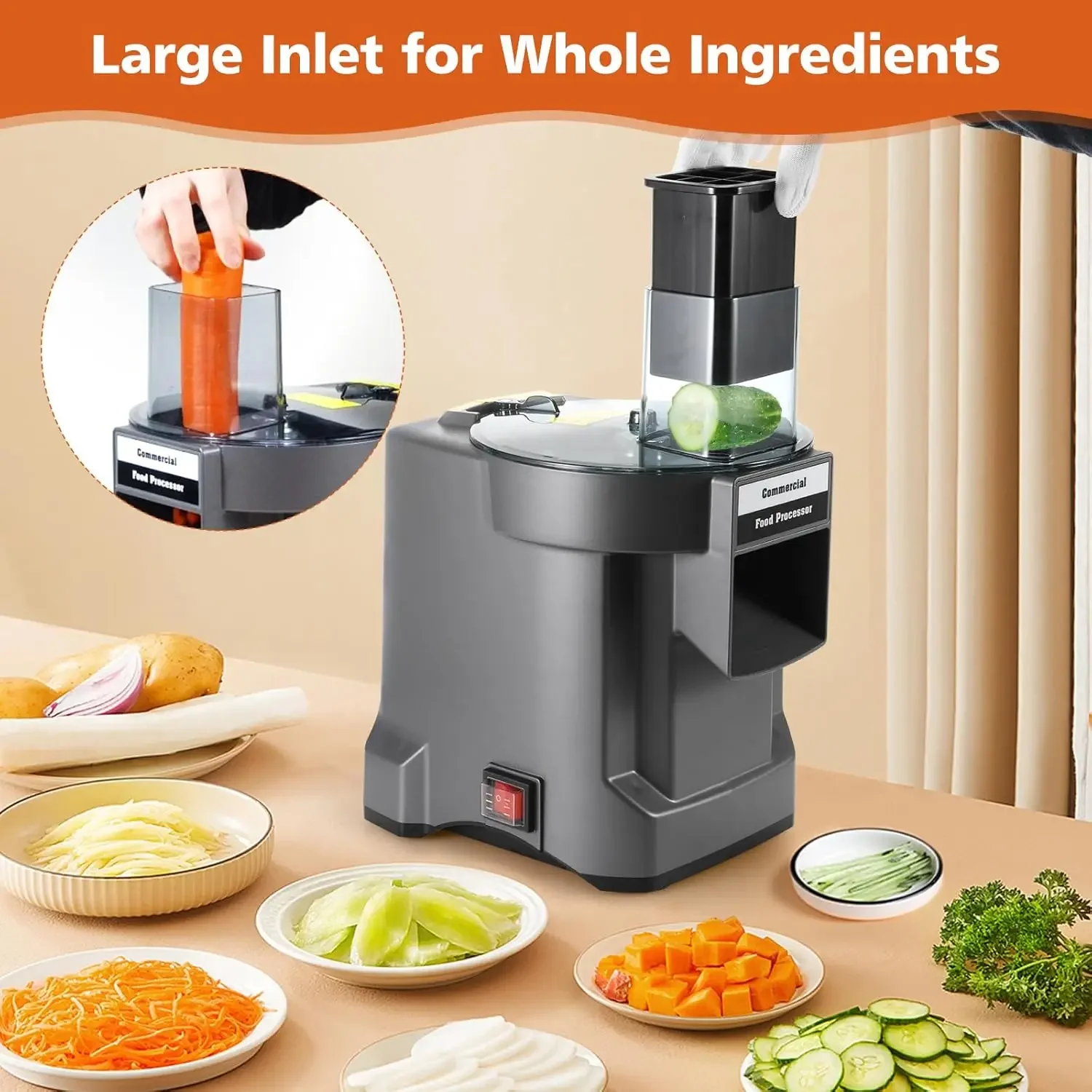 Vegetable Chopper, Multifunctional Chopper Vegetable Cutter Slicer Dicer Machine Automatic Cutter for Onion Shredder Potato Slic