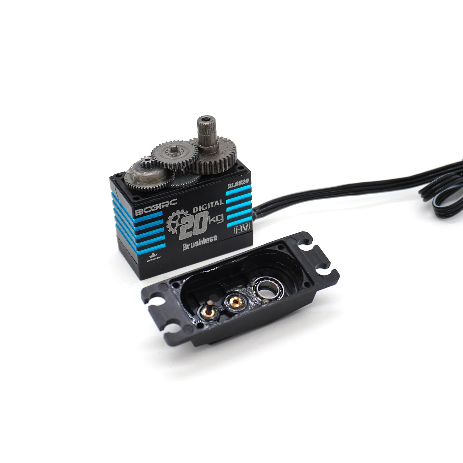 BOGIRC 1:10 1:8 RC pièce de voiture étanche haute tension engrenages métalliques 20KG 30KG 40KG 4.8V-6.0V Servo numérique pour Baja TRX4 SCX10 D90