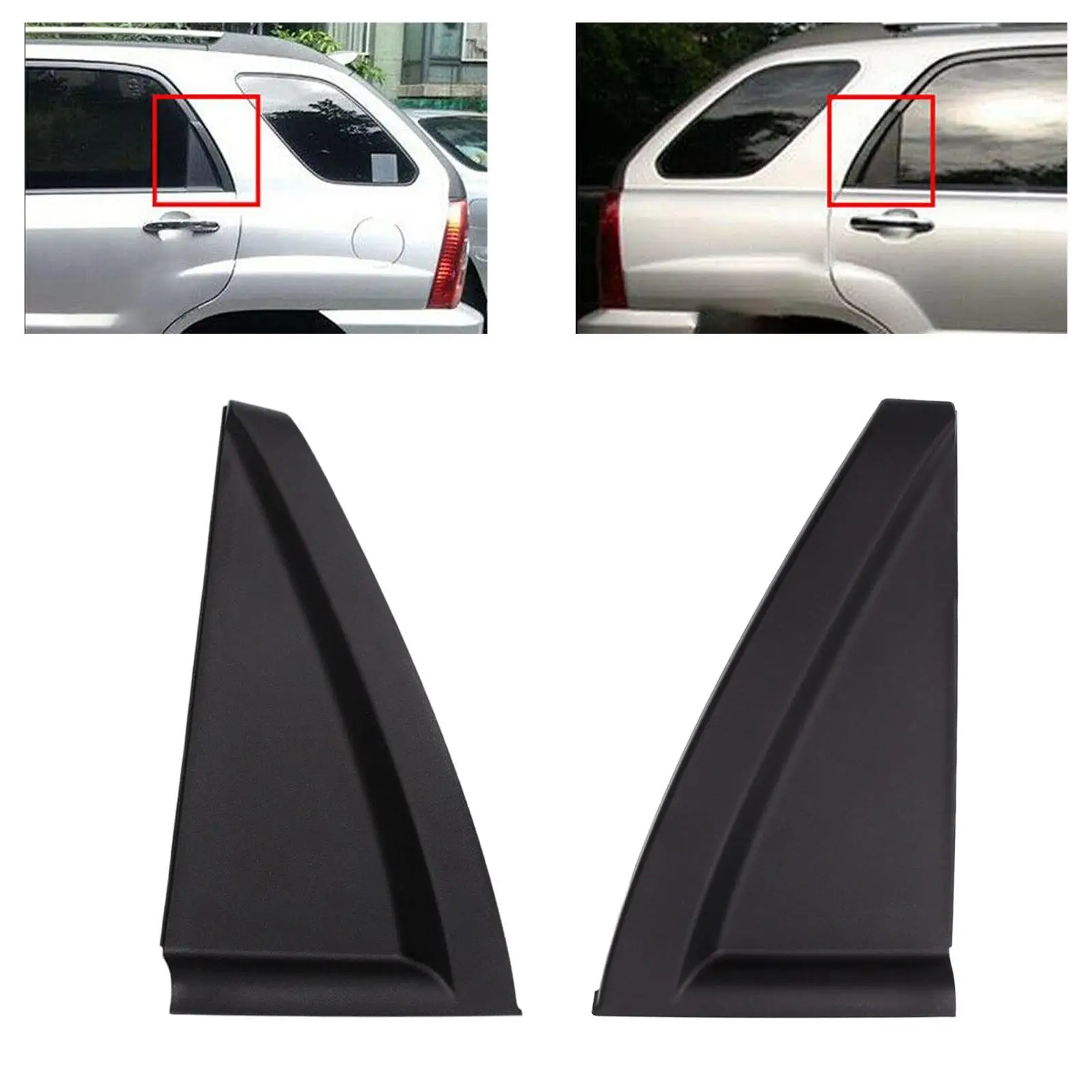 

Задняя внешняя угловая накладка на заднюю стойку автомобиля 83840-1F001, молдинг, задняя треугольная крышка для Sportage 2005-2010, автомобильная сборка