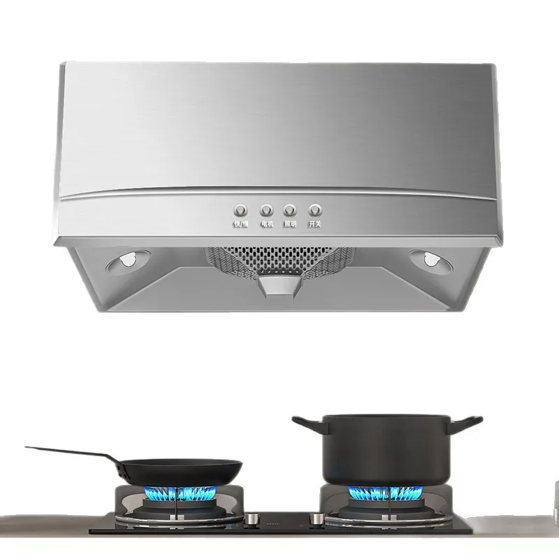Large suction range hood, household kitchen range hood, Chinese automatic cleaning range hood