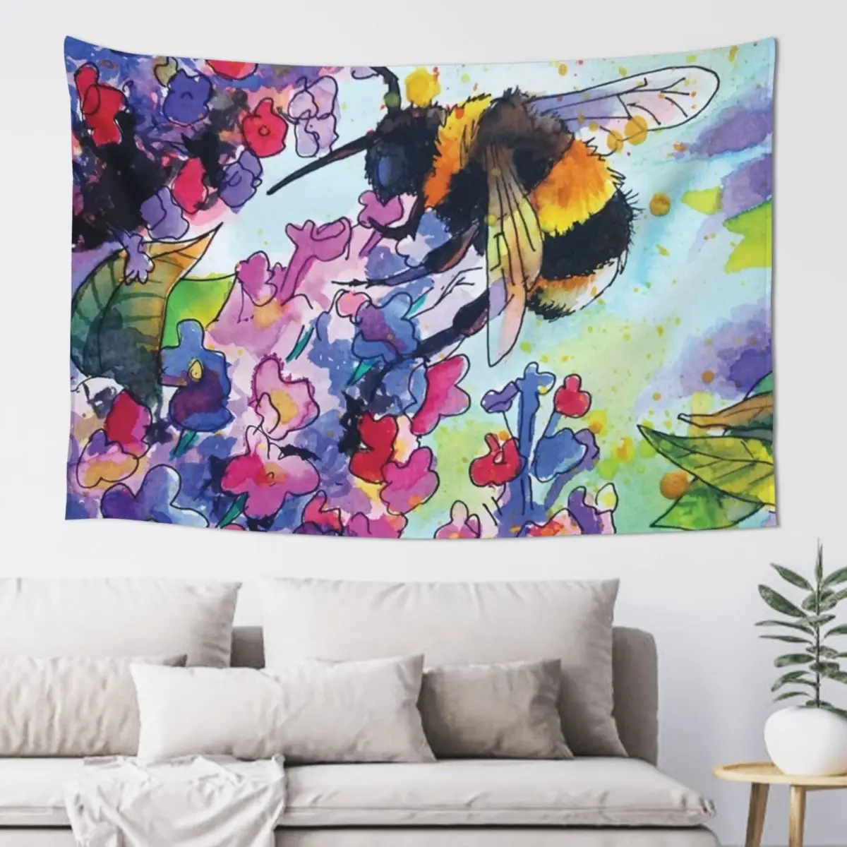 

Drink up little bee Tapestry Wall Hangings Decoration Room Decorations Wall Decoration Items Room Decorating Aesthetic Tapestry