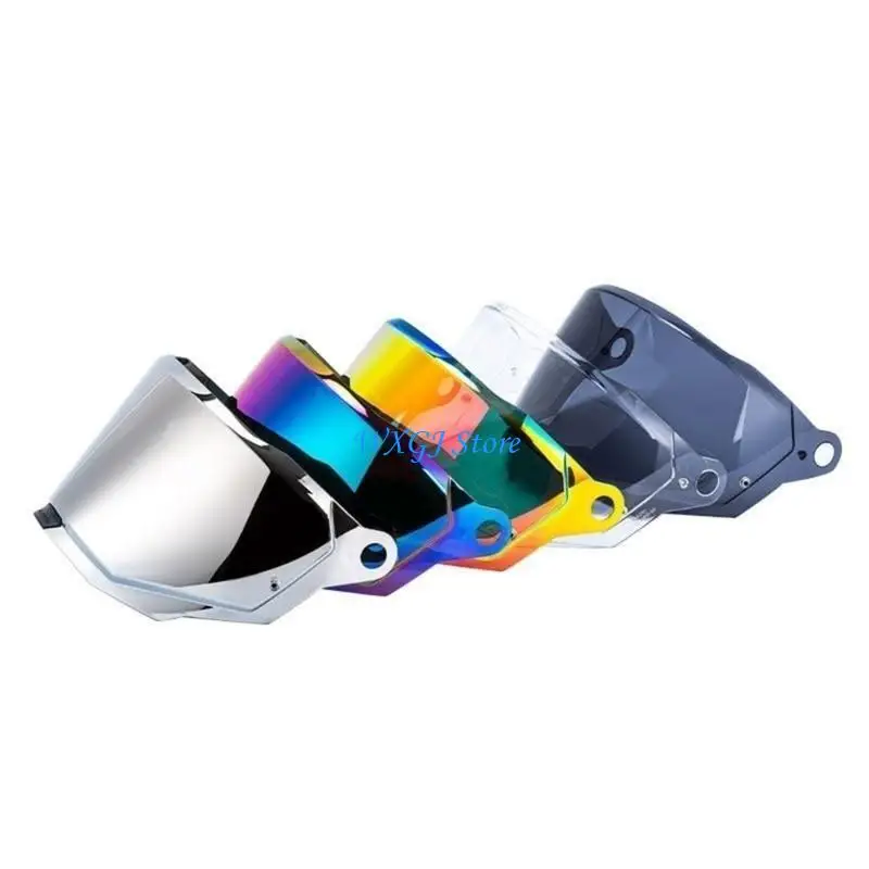 

37JE Durable Helmet Lens Visor Anti-Fog Motorcycle Windshield Lens Face Shield Anti-Scratch Sunscreen UV Resistant for FF805