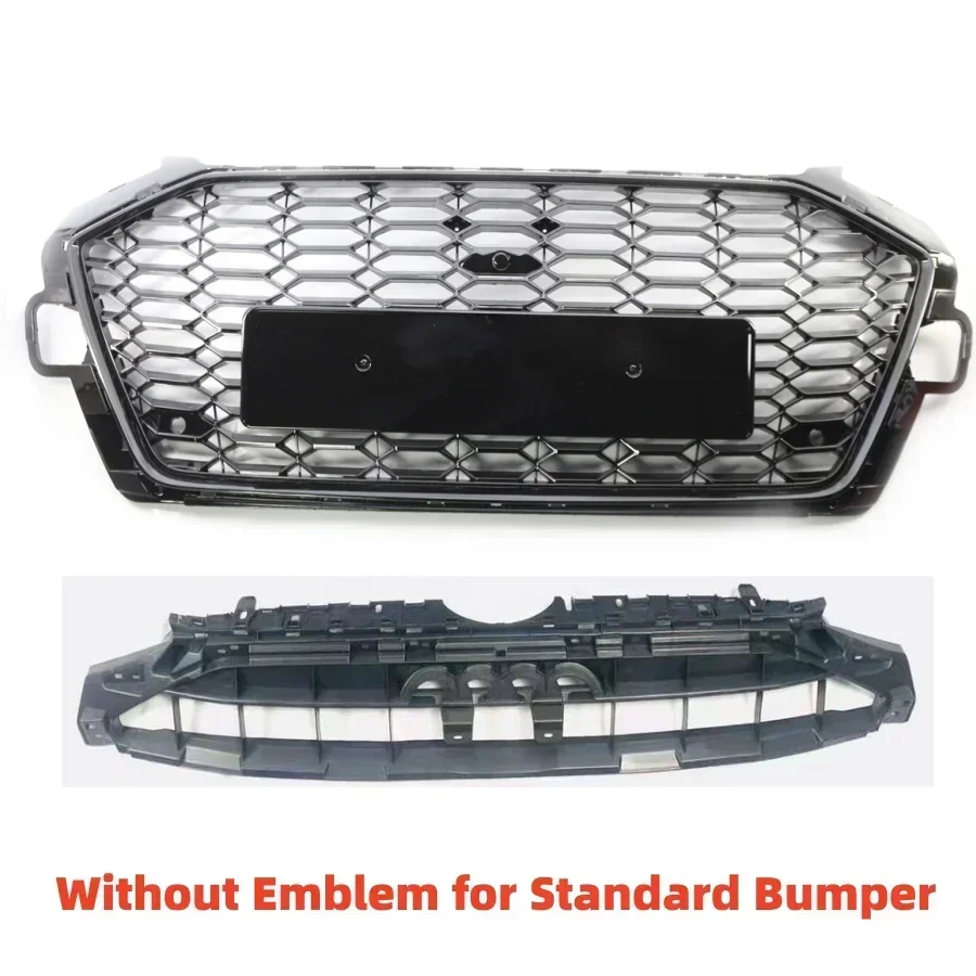 

Racing Grills Front Bumper Grille Honeycomb Sport Grill Car Bumper Grille For A4/S4 2020 2021 2022 For RS4/S4 Grill Style