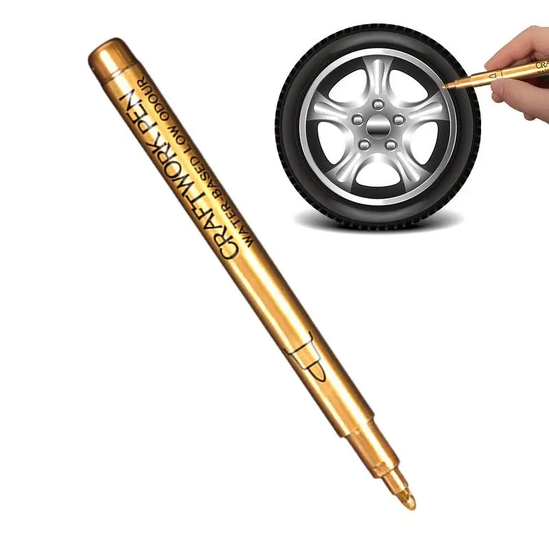 Marcador de prata com Double Nib Design, marcador Sharpie para arte pintura desenho de cartão, cores douradas e cobre