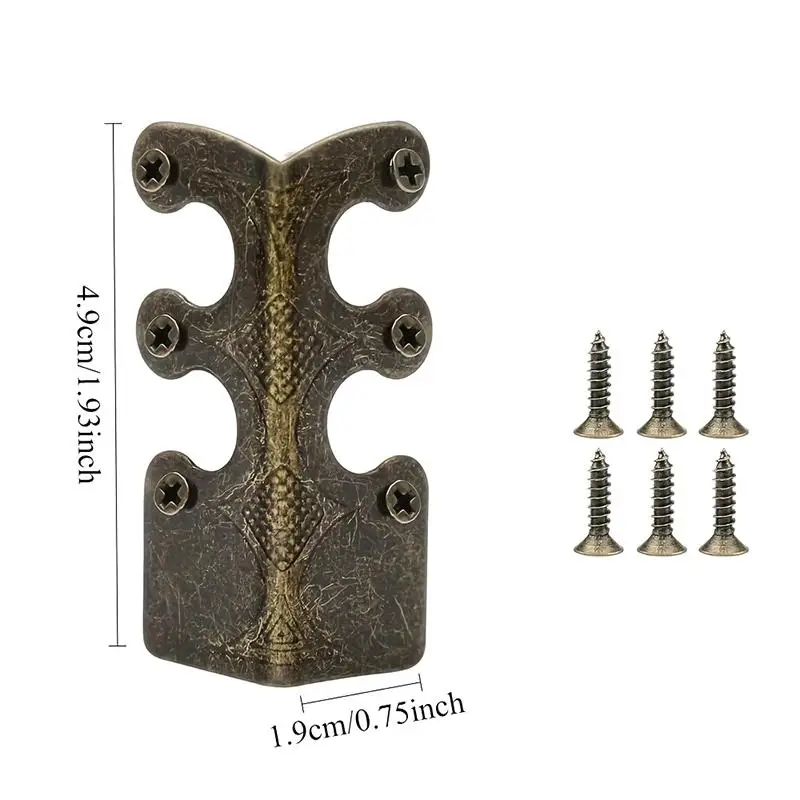 6/12pcs Metal Corner Protector Skirting Board Corner Protectors Floor Baseboard Corner Protective Pads Home Living Room Office