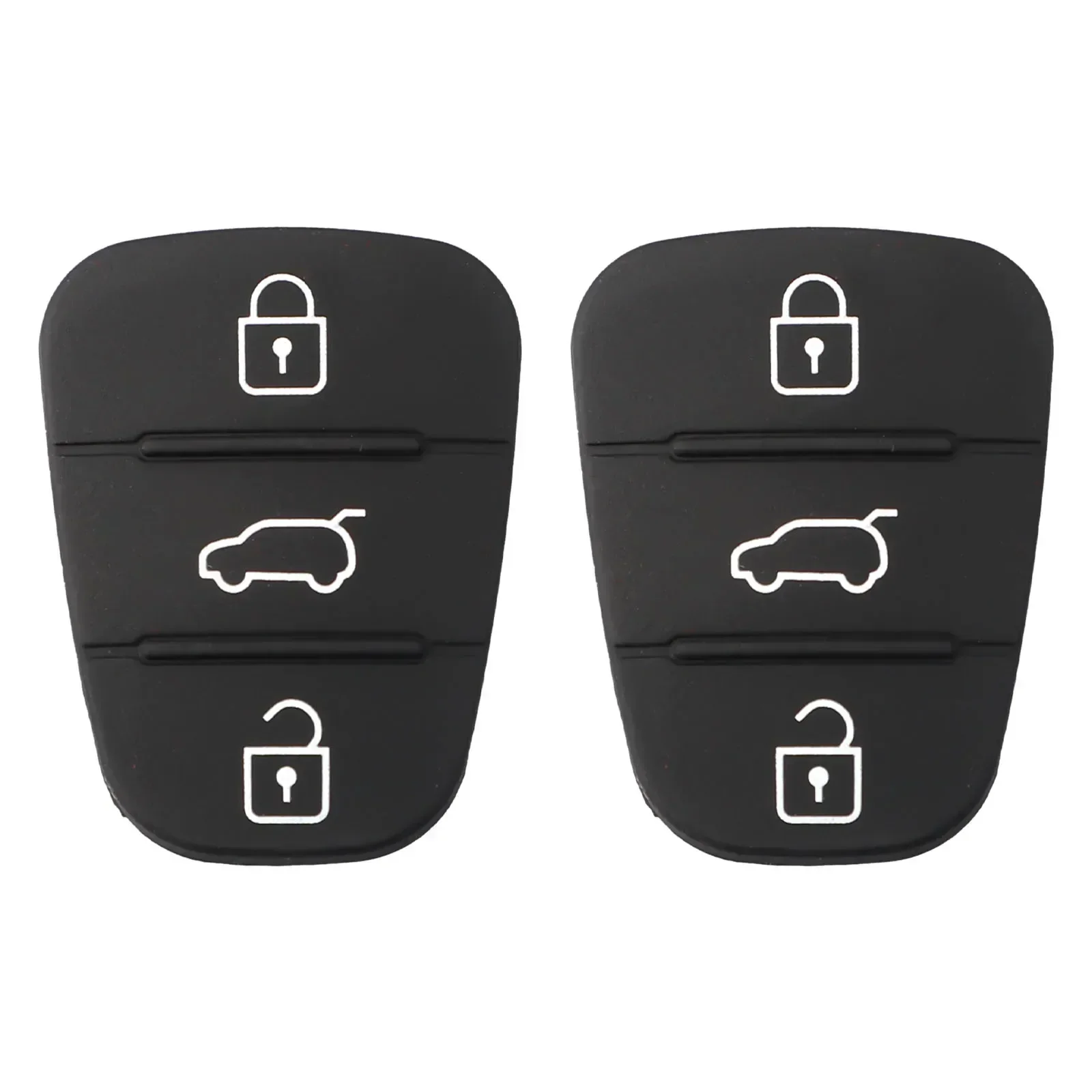 2 stücke 3 Tasten Fernbedienung Auto Schlüssel Shell Fob Gummi Pad Schwarz Für Hyundai I10 I20 I30 Für KIA 2012 remote Auto Schlüssel Fob Fall Abdeckung