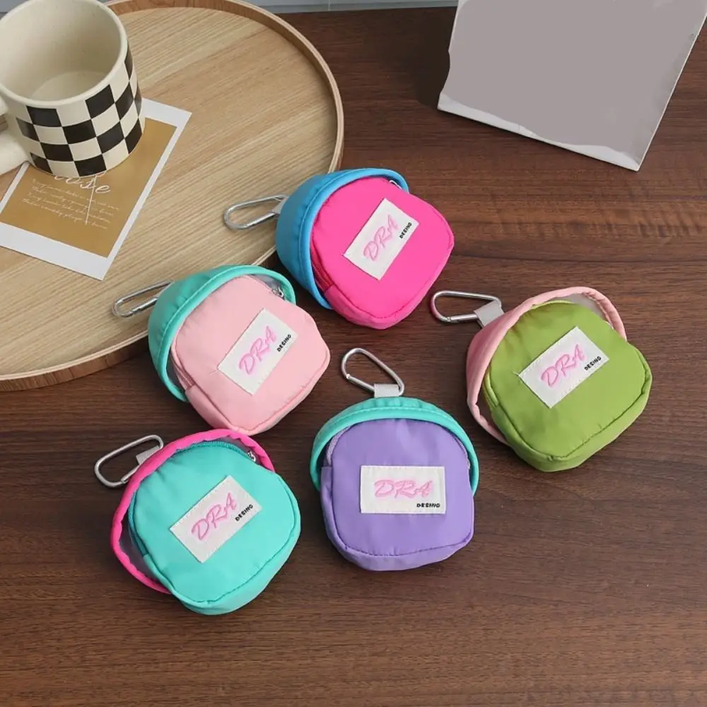 Car Key Ring Mini Purse Pendant Cute Color Blocking Coin Pouch for Women Multifunctional Earphone Bag Bag Key Chain