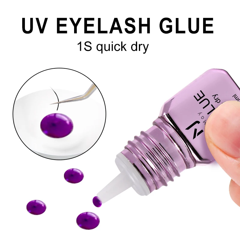 

JOMAY UV Eyelashes Clear Glue 4 COLOR Glue Fast Dry Strong Long Lasting Waterproof Adhesive Blue Eyelash Cluster Glue Makeup