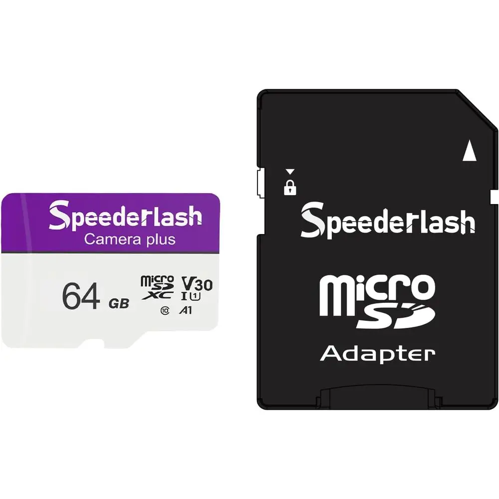 

64GB High-Speed Memory Card with Adapter, 90MB/s Read, 4K UHD Video, U1 V30 A1, for Cameras, Drones, Tablets, PCs