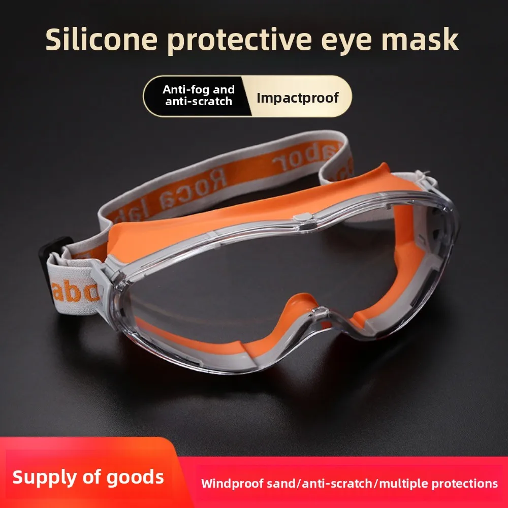 

Silicone anti-fog goggles, dust-proof, windproof, sand-proof splash-proof protective eye mask sports cycling chemical protective