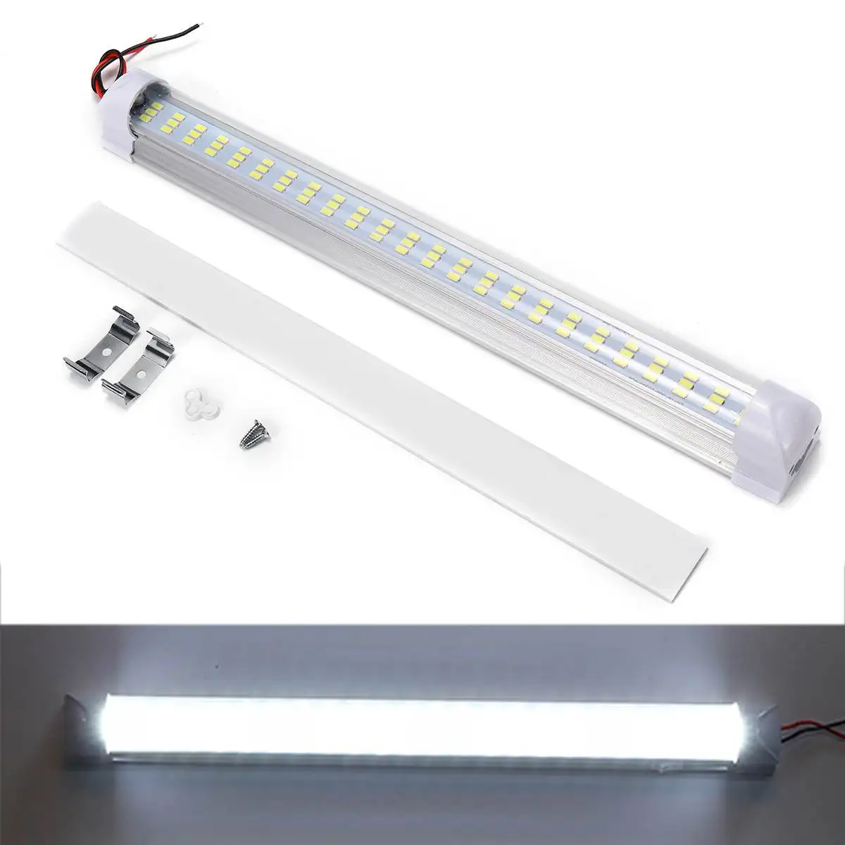 1/2/4pcs 12V 24V 72LED Bar Work Light Car Interior Light Lamp Strip Light Bar For Van Lorry Truck Camper Caravan Camping Boat