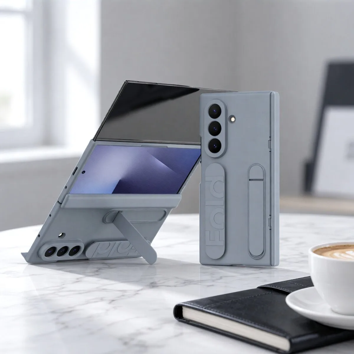 Silione Handbelt Stand Case For Samsung Galaxy Z TriFold 8 Ultra 7 6 5 4 With Glass Screen Protector Hinge Full Protection