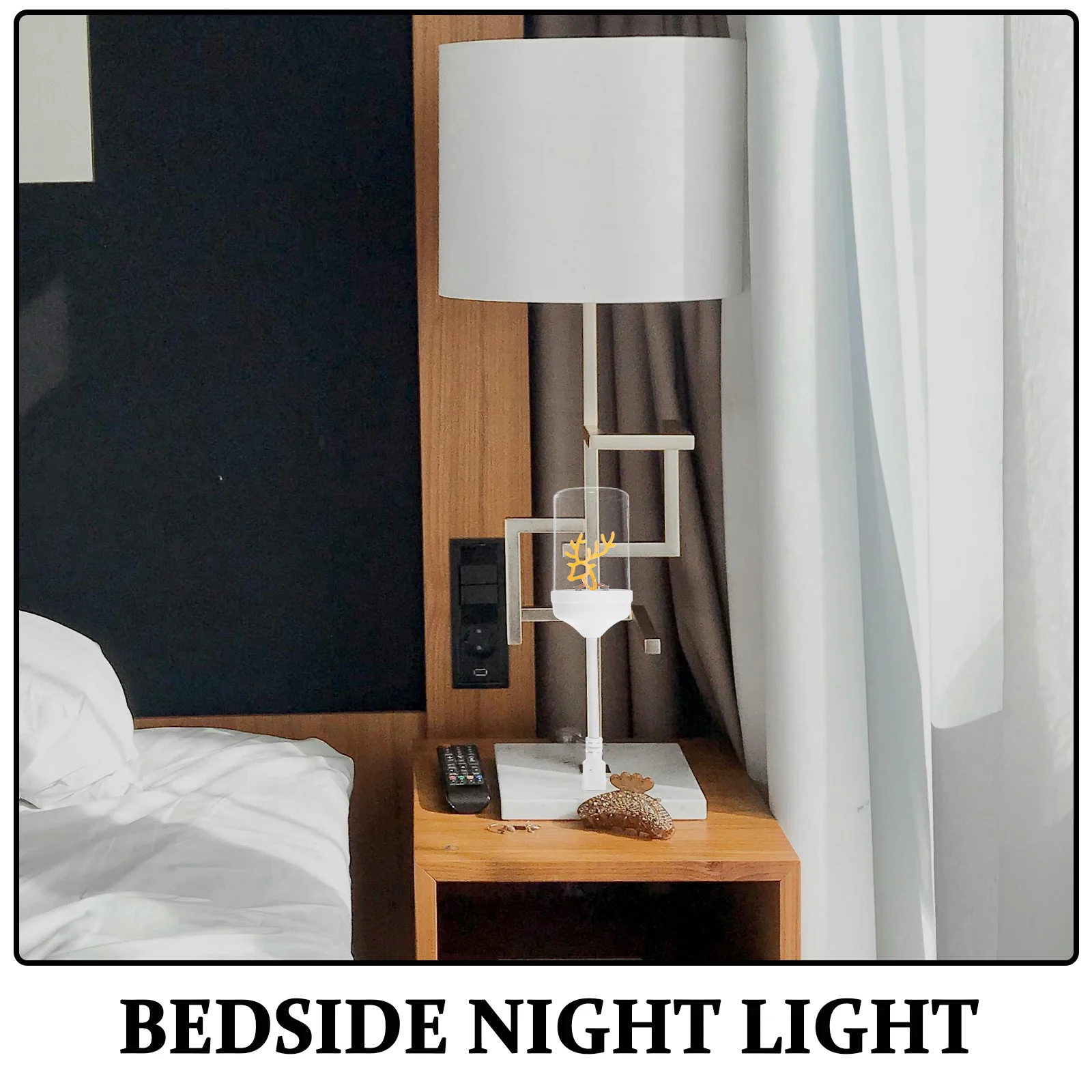 USB خيوط التنغستن ضوء الليل المحمولة أباجورة صغيرة الحديثة الحد الأدنى مصباح USB لقراءة طاولة غرفة النوم #3