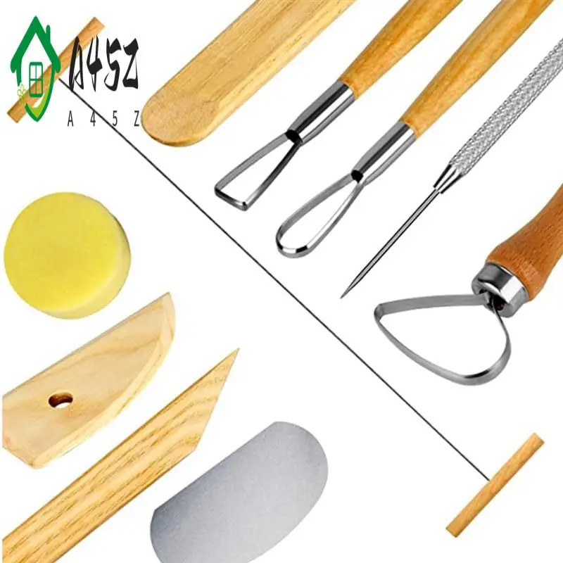 

A45Z-8Pcs Глиняные инструменты, инструменты для резьбы и формирования, пустой рисунок, инструменты ручной работы, деревянная керамика, глиняные скульптуры