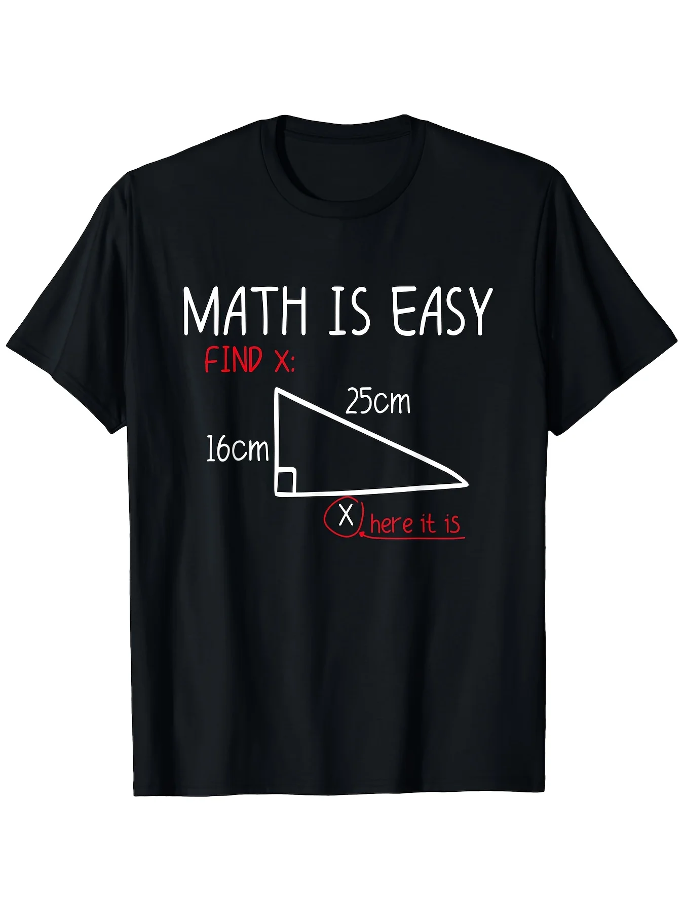 Jeff Math Is Easy T-Shirt - Funny Math Graphic Tee with Geometric Design, 100%, Regular Fit, Machine Washable, Casual Crew Neck, S-XXXL Sizes, Perfect Gift for Math Lovers, Math Tshirt, seasonal casual and trendy men