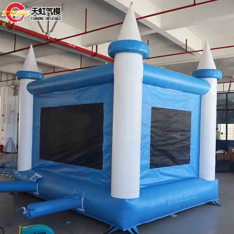 4x3m Blue and White Inflatable Bouncer House Bouncy Castle for Kids