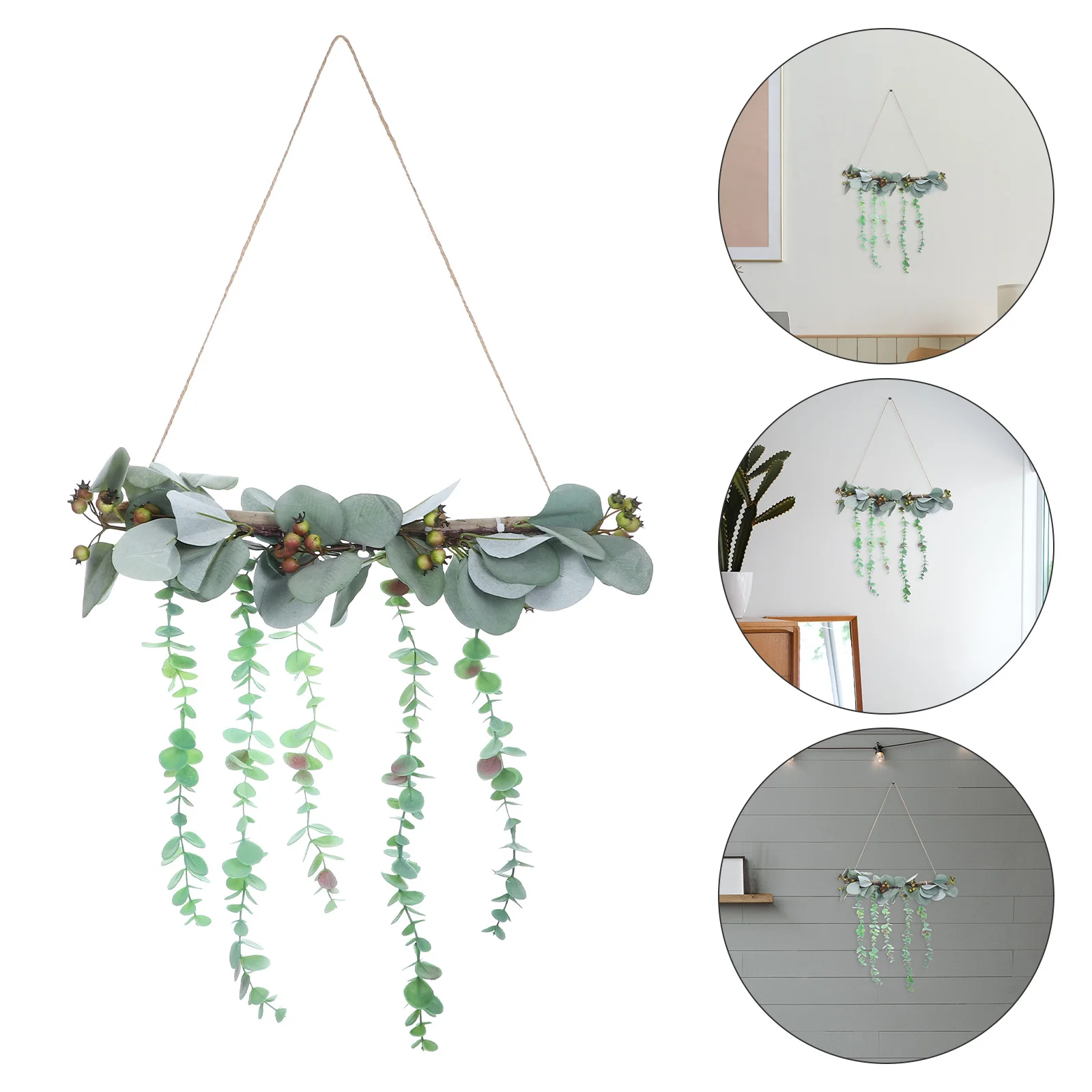 

Artificial Plant Wall Vine Fake Hanging Greenery Leaf Garland Cloth Material Wedding Party Home Room Door Decor