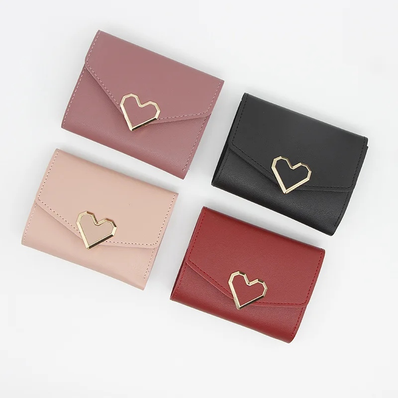 

Personalized and Fashionable Women's Short Wallet , Heart-shaped and Versatile Short Bag Change Card Bag