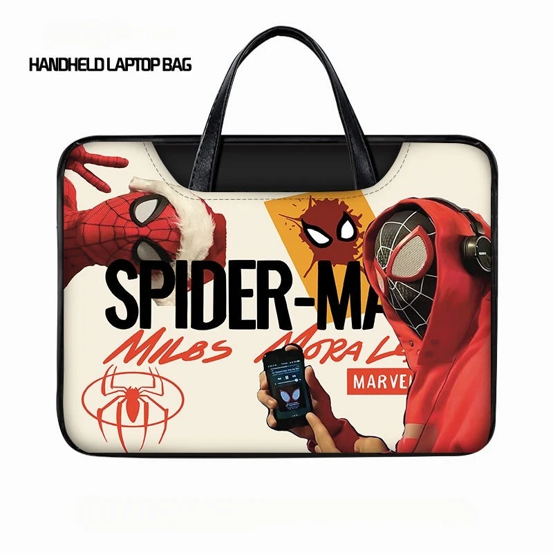 Marvel The Avengers Spiderman Movie Peripheral High-Looking PU Laptop Tablet Storage Handbag Portable Computer Protective Case