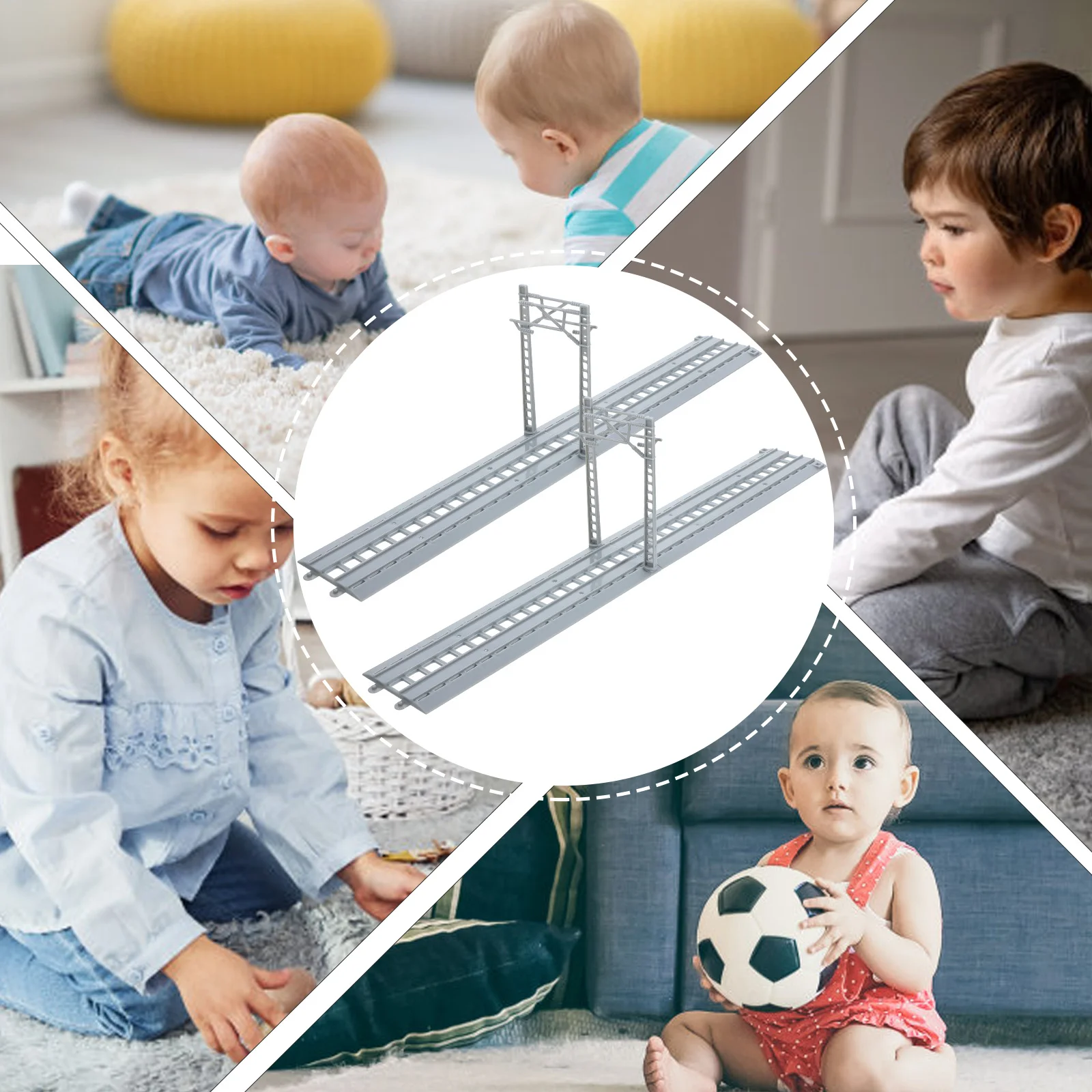 1 zestaw 1 Zestaw Akcesoriów Plastikowy Pociąg DIY Zestaw do Zabawy dla Dzieci Kolejka Zestaw Rozszerzający Tor Kolejowy dla Dzieci Edukacyjna Zabawa