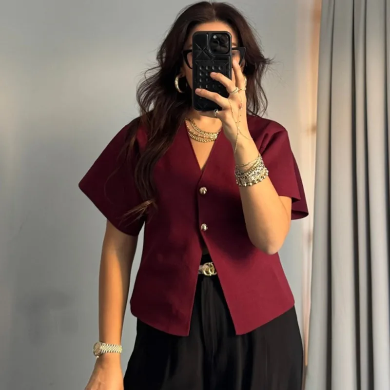 เสื้อคาร์ดิแกนผู้หญิง Talenza แฟชั่นลำลอง คอวี ผ้าริบ ติดกระดุม ท็อปถัก ดีไซน์หรูหรา สไตล์ชิค เหมาะสำหรับใส่ทำงาน ฤดูใบไม้ผลิ สีพื้น 2026 เสื้อคาร์ดิแกนผู้หญิง