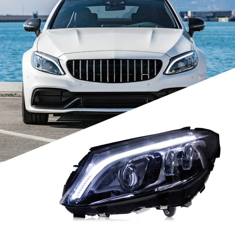 

Подходит для 14-21 Mercedes-Benz C-Class W205, фара в сборе C180 C200, модифицированный новый стример указателя поворота