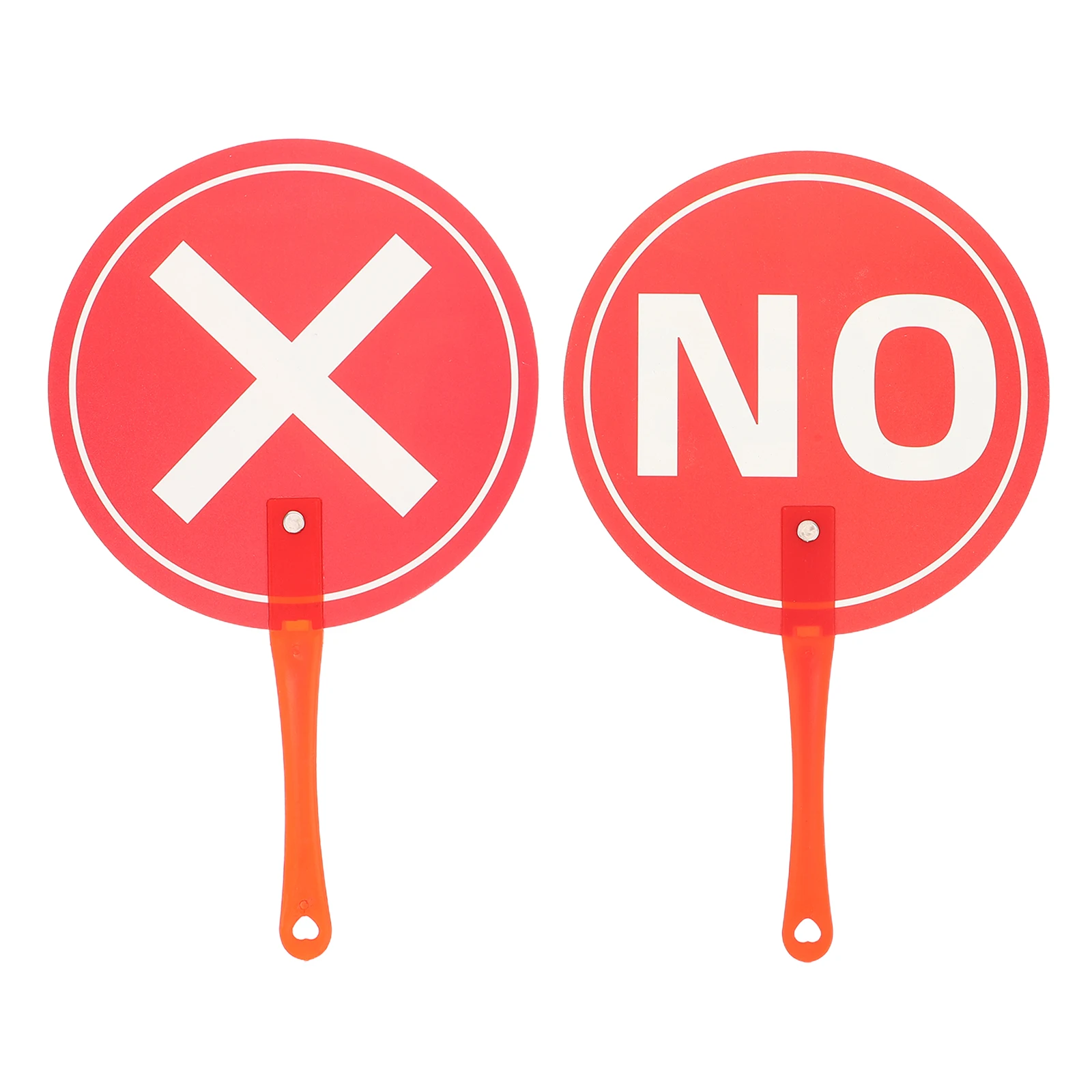 

2 Pcs English Early Education Aids Game Judging Board Hand Holding Sign Auction Signs Plastic Student Handheld Voting