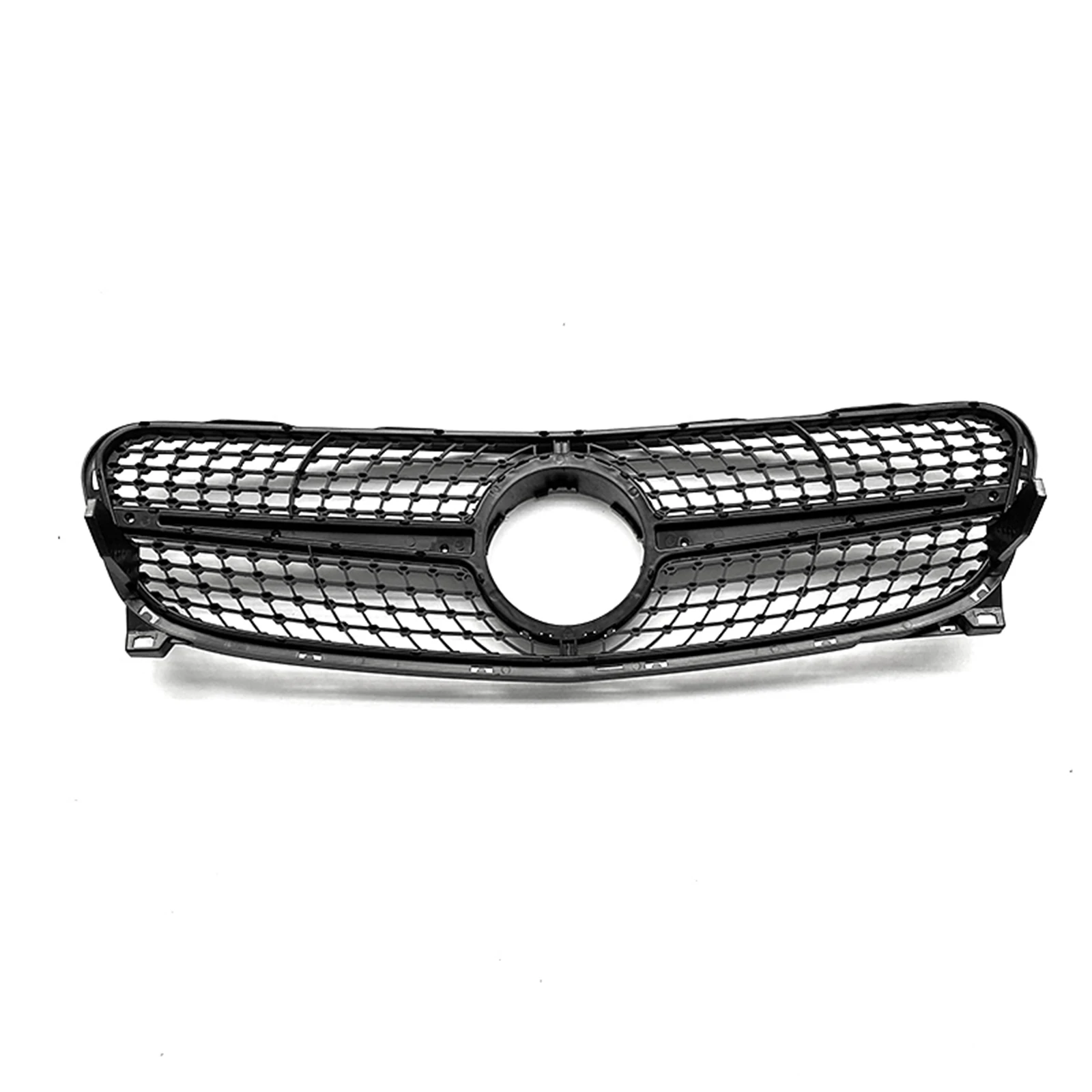 Grill Front Grille For Mercedes-Benz GLA Class X156 2014-2016 GLA250 GLA200 Silver/Black Upper Bumper Hood Mesh